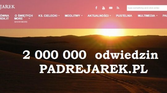 Dwa miliony odwiedzin na portalu PADREJAREK.PL