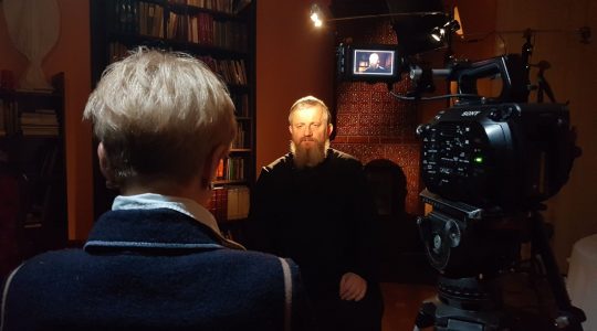Powstaje film o św. Janie Pawle II. Dziś nagrywano rozmowę z ks. Jarosławem (29.12.2017)