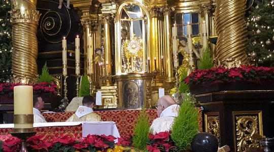 Uroczystości na zakończenie Starego Roku w kalwaryjskim Sanktuarium (1.01.2018)