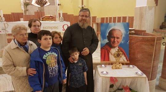 W Capaccio Scalo o św. Janie Pawle II  (25.04.2018)