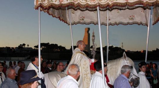 Arcybiskup podczas procesji spadł z konia (05.06.2018)