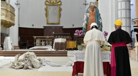 Papież modlił się dzisiaj w Camerino (Vatican Service News - 16.06.2019)
