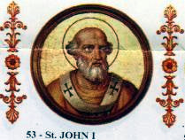 Święty Jan I, papież i męczennik (18.05.2020)