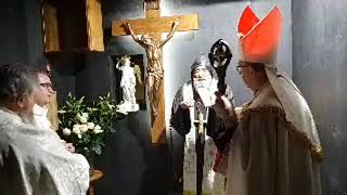 Procesja i przeniesienie relikwi i figury św. Charbela do celi -Processione nella cela di San Charbel-Florencja 24.10.2020